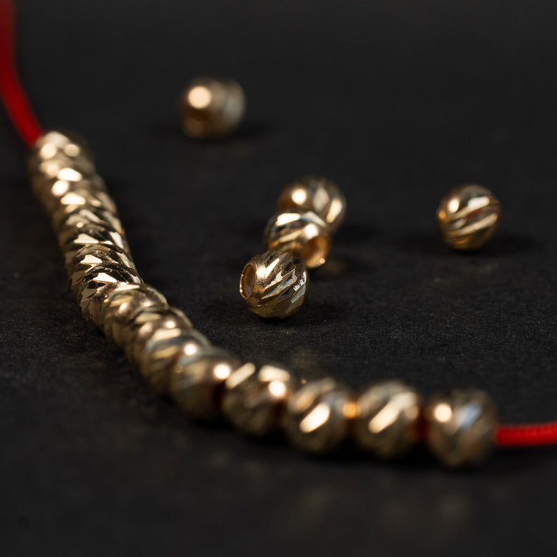 Biluta aur 14K Slash 4 mm orificiu 1.8 mm - 1 buc