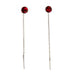 Cercei lant argint cu zirconii colorate, 5mm