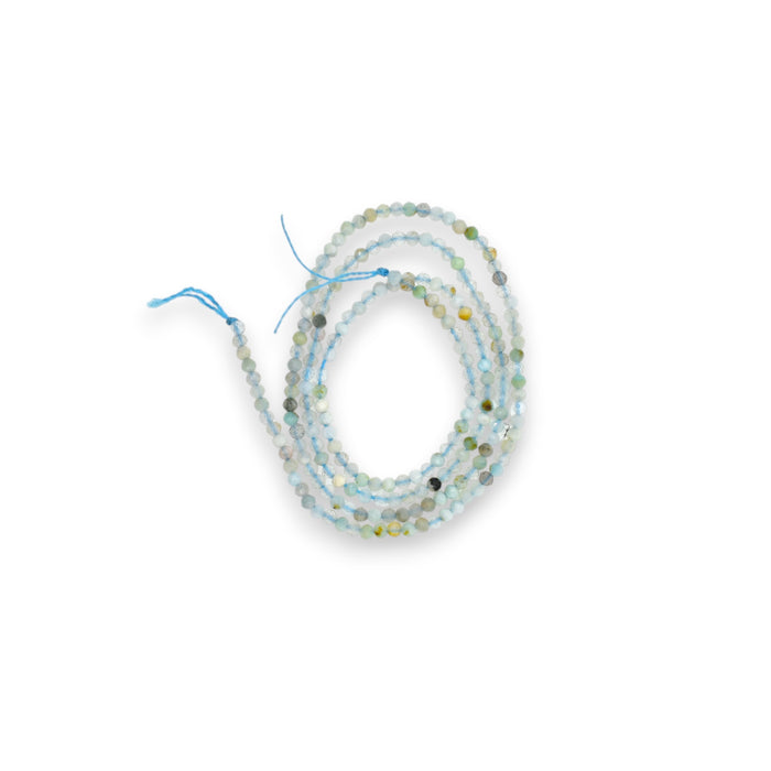 Sirag Acvamarin sfere fatetate 2 mm