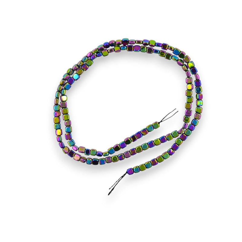 Sirag hematite multicolore cub rotunjit 2x2mm
