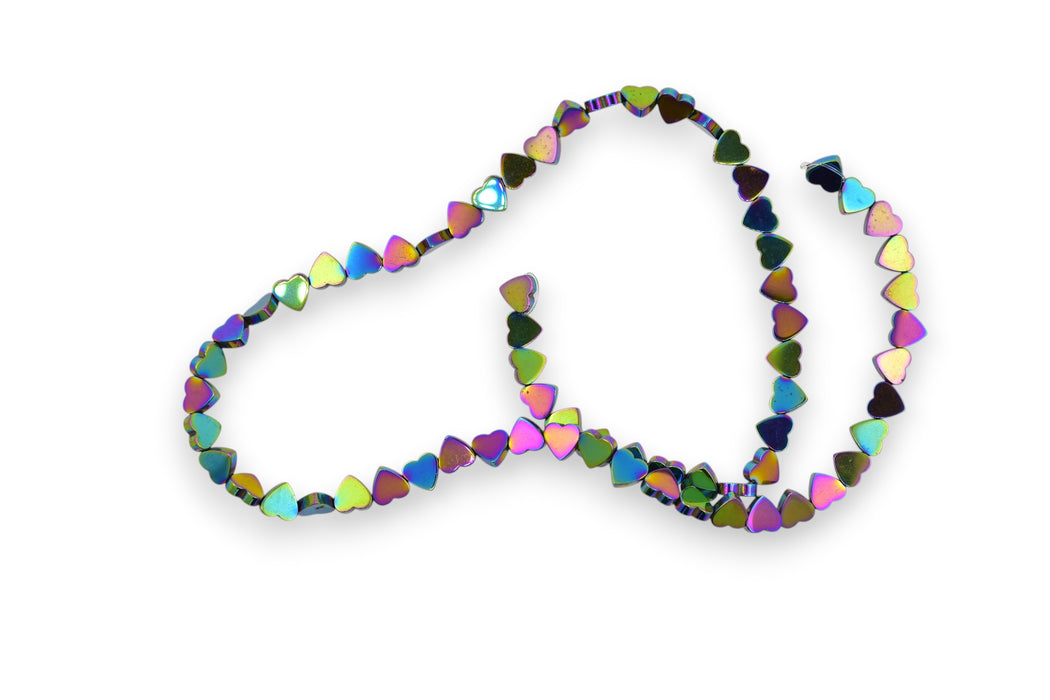 Sirag hematite multicolore inima  6mm