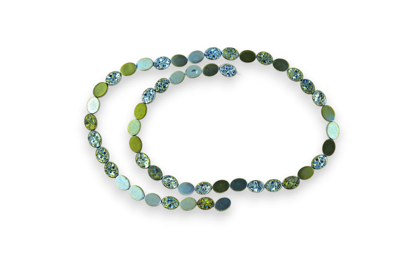 Sirag hematite ovale  8x6 mm verde