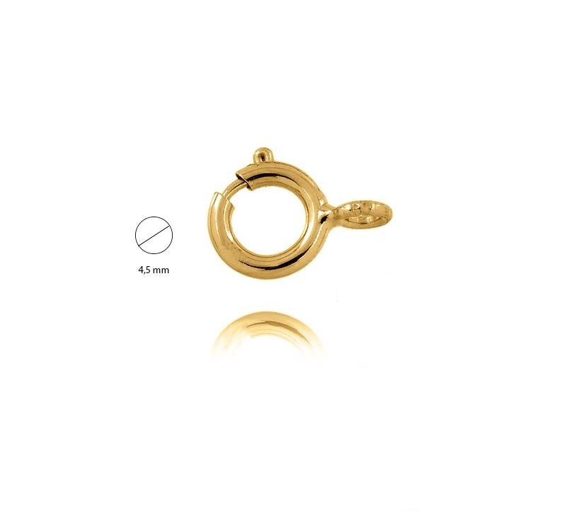 Round clasp Gold 14k - 4.5mm