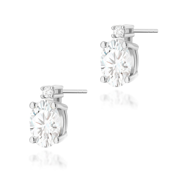 Cercei Aur 14K Cu Diamante Laborator K0001 Ovali