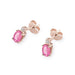 Cercei Aur 14K cu Topaz Roz 1.00 ct si Diamant Natural Natural 0.03 ct