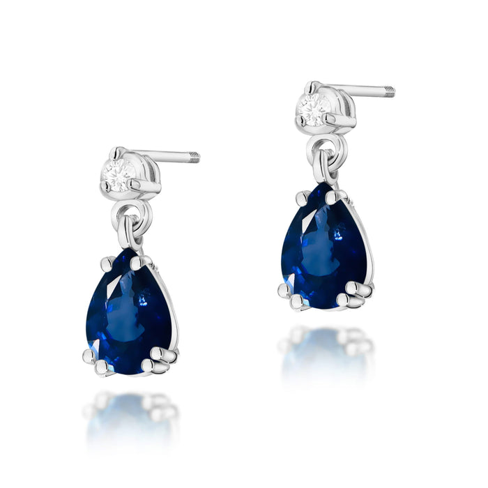 Cercei Aur 14K K0006 Safir 2 x 0.60ct Stud