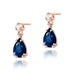 Cercei Aur 14K K0006 Safir 2 x 0.60ct