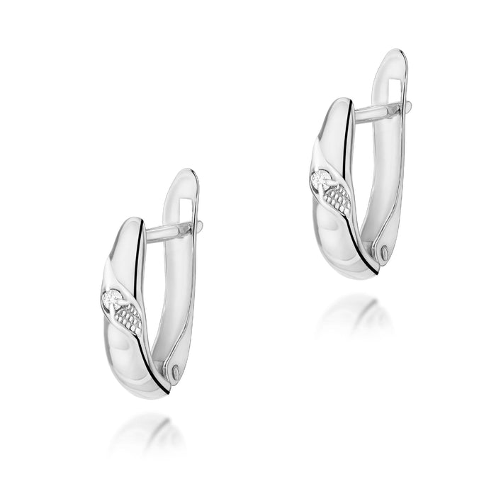 Cercei Aur 14K cu Diamante Naturale Naturale 0.04 ct