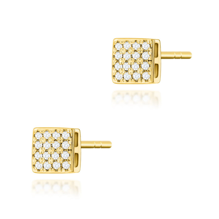 Cercei Aur 14K cu Diamante Naturale Naturale 0.16 ct