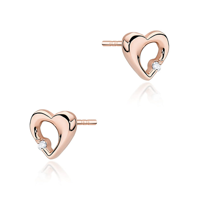 Cercei Aur 14K cu Diamant Natural 0.02 ct