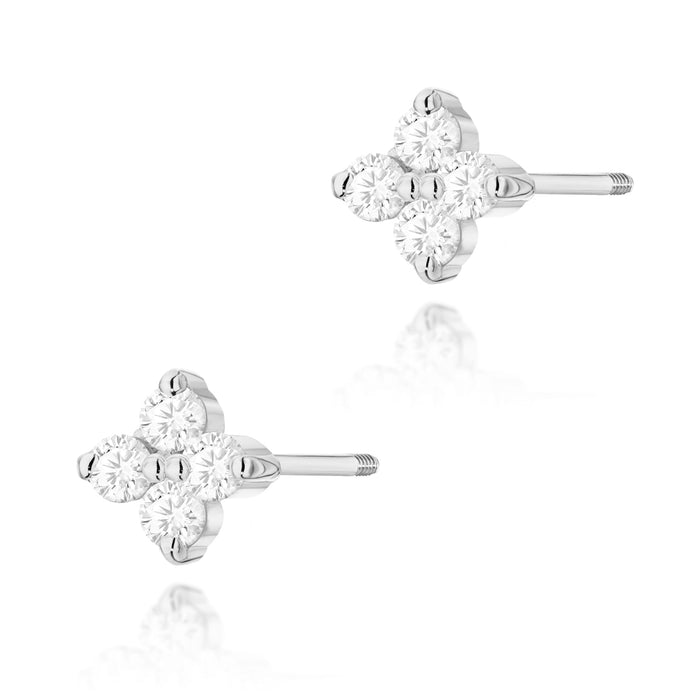 Cercei Aur 14K cu Diamante Naturale Naturale  0.11 ct
