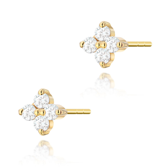 Cercei Aur 14K cu Diamante Naturale Naturale  0.11 ct