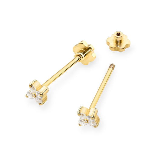 Cercei Aur 14K cu Diamante Naturale Naturale  0.11 ct