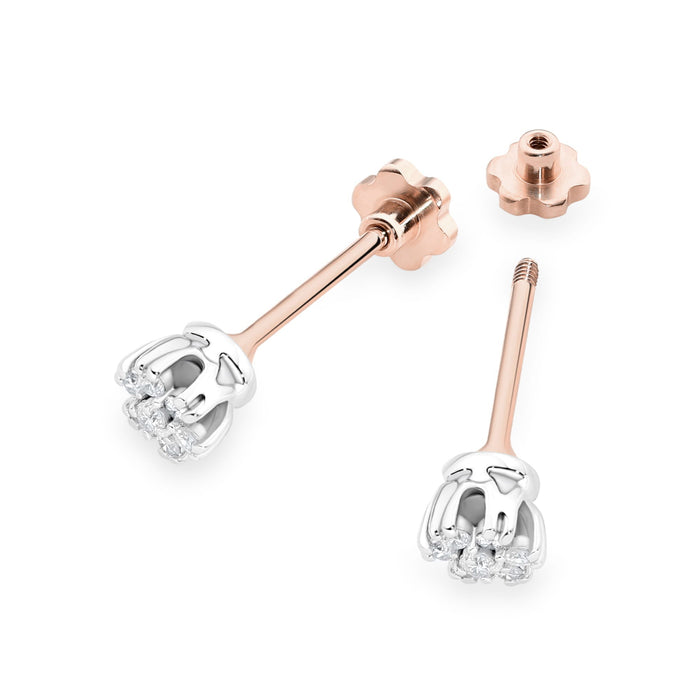 Cercei Aur 14K cu Diamante Naturale Naturale 0.20 ct