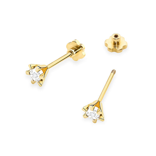 Cercei Aur 14K K0029 Diamant 2 x 0,0086ct