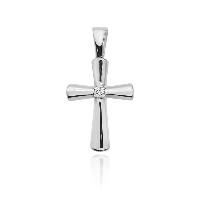 Image for Pandantiv Cruce Aur 14K cu Diamante 0.0145 ct