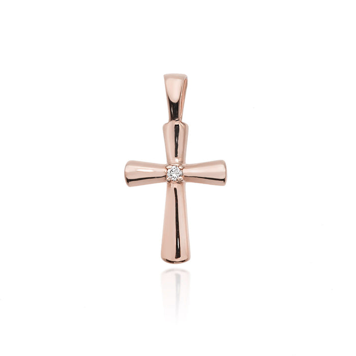 Image for Pandantiv Cruce Aur 14K cu Diamante 0.0145 ct