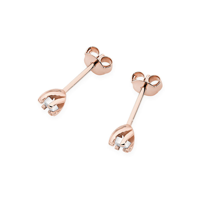 Cercei Aur 14K cu Diamant Natural 0.017 ct