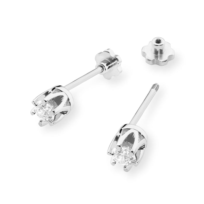 Cercei Aur 14K cu Diamante Naturale Naturale 0.16 ct