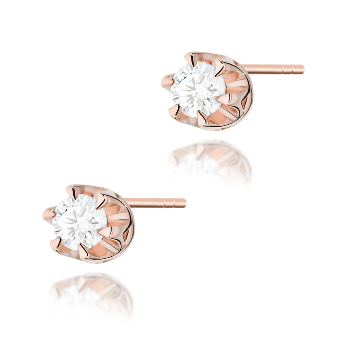 Cercei Aur 14K cu Diamante Naturale Naturale 0.16 ct