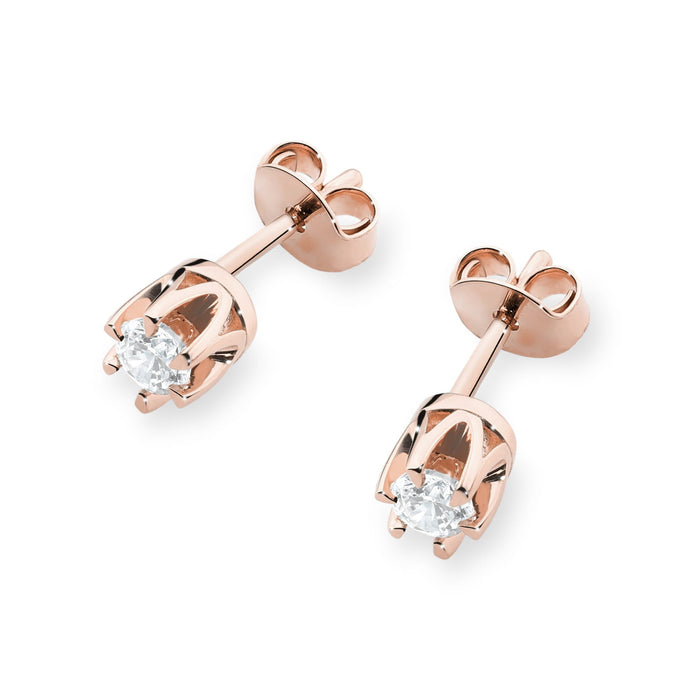 Cercei Aur 14K K0032 Diamante 2 x 0.12ct