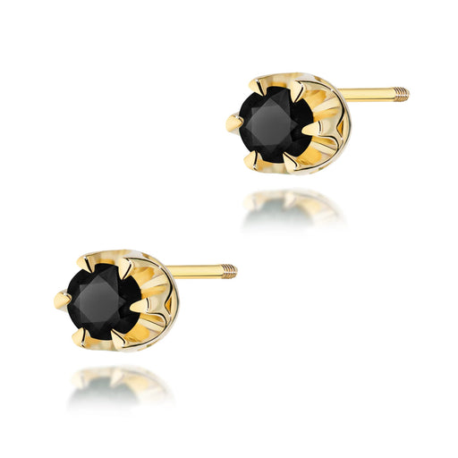 Cercei Aur 14K K0032 Diamant Negru 2 x 0.12ct