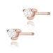 Cercei Aur 14 k cu Diamante Naturale 0.08 ct - Roz