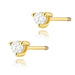 Cercei Aur 14 k cu Diamante Naturale 0.08 ct - Galben