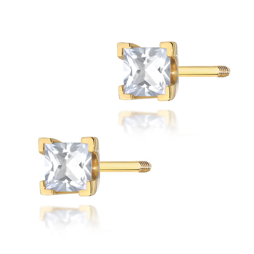 Cercei Aur 14 K cu Diamante Naturale Naturale 0.30 ct