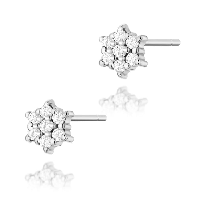 Cercei Aur 14K cu Diamante Naturale Naturale 0.12 ct