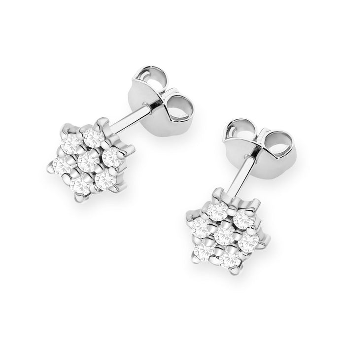 Cercei Aur 14K cu Diamante Naturale Naturale 0.12 ct