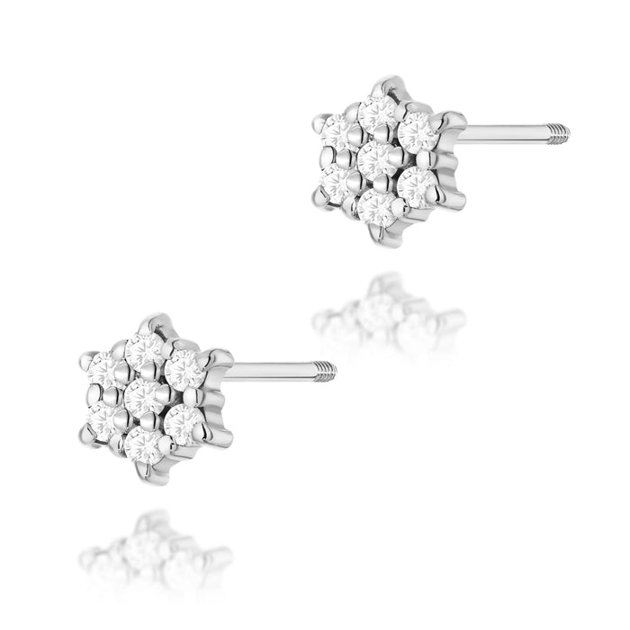 Cercei Aur 14K cu Diamante Naturale Naturale 0.12 ct
