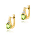 Cercei Aur 14K cu Peridot 2.00 ct si Diamante Naturale Naturale 0.01 ct