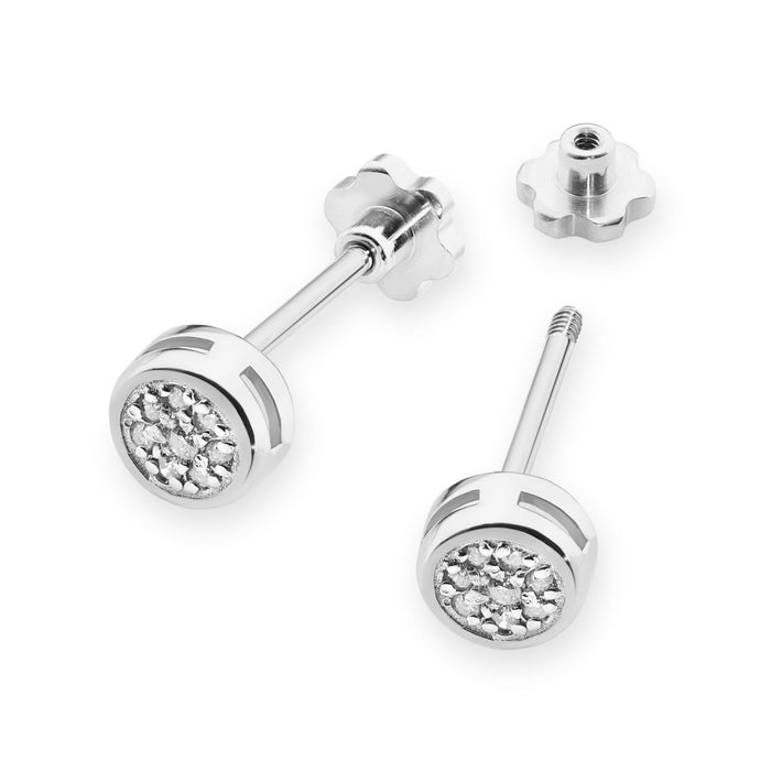 Cercei Aur 14K cu Diamante Naturale Naturale 0.08 ct