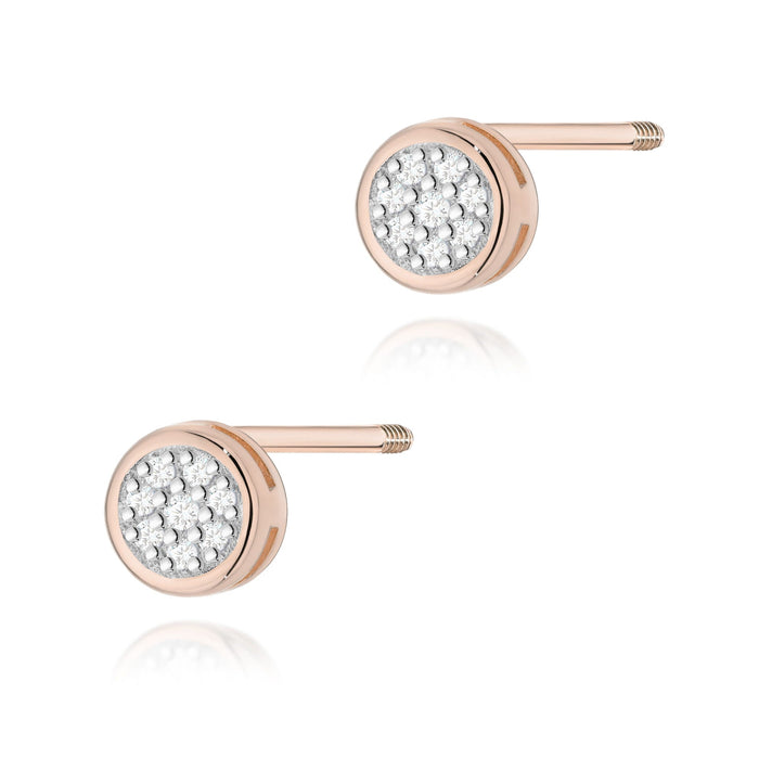 Cercei Aur 14K cu Diamante Naturale Naturale 0.08 ct