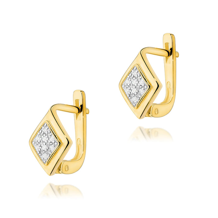 Cercei Aur 14K cu Diamante Naturale Naturale 0.08 ct