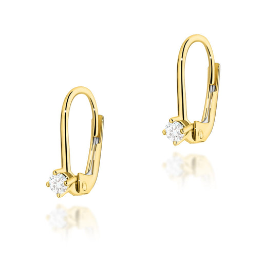 Cercei Aur 14K cu Diamant Natural 0.08ct