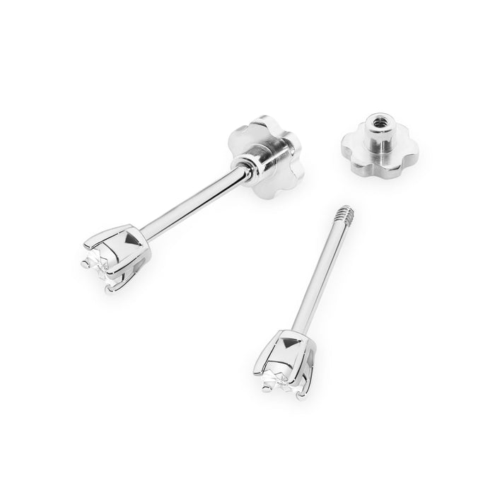 Cercei Aur 14K cu Diamante Naturale Naturale 0.02 ct