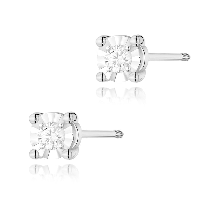 Cercei Aur 14K cu Diamante Naturale Naturale 0.06 ct