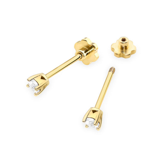 Cercei Aur 14K cu Diamante Naturale Naturale 0.02 ct