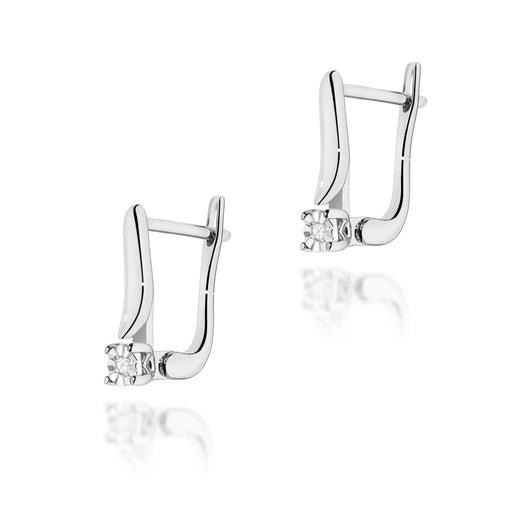 Cercei Aur 14K cu Diamante Naturale Naturale 0.06 ct