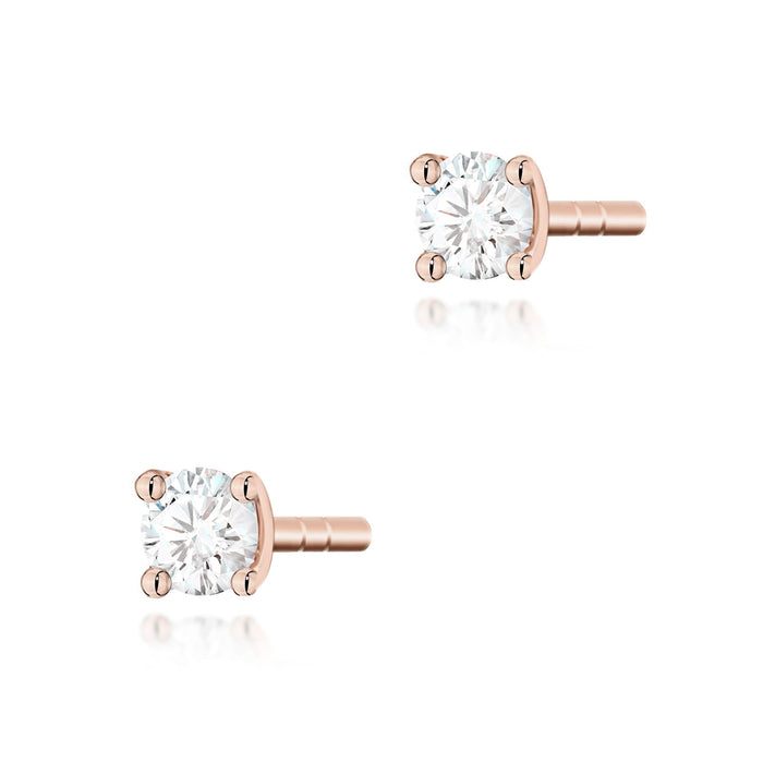 Cercei Aur 14K cu Diamante Naturale 0.08 ct