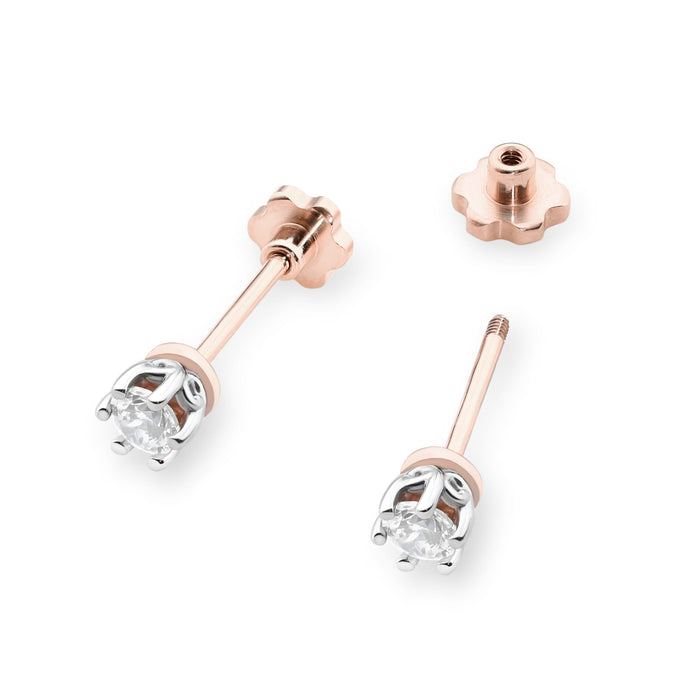 Cercei Aur 14K K0068 Diamant 2 x 0.15ct