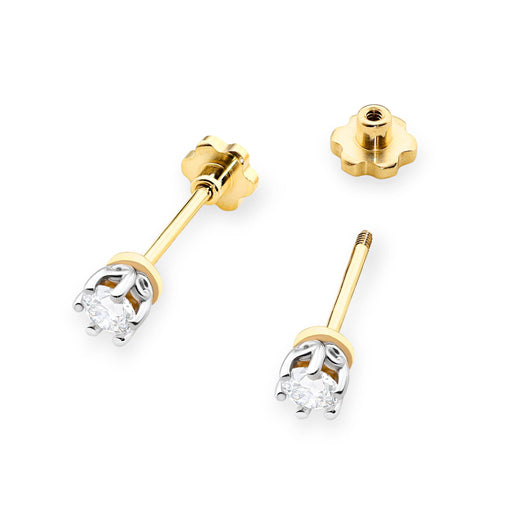 Cercei Aur 14K Diamant Laborator K0068 Rotund