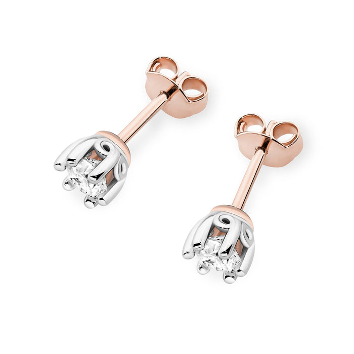 Cercei Aur 14K cu Diamante Naturale Naturale 0.80