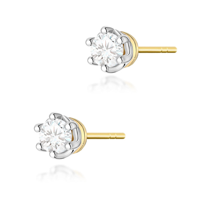 Cercei Aur 14K cu Diamante Naturale Naturale 0.80