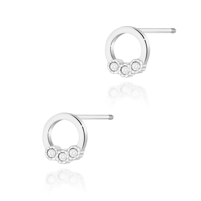 Cercei Aur 14K K0072 Diamante Șurub