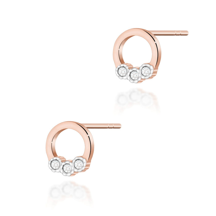 Cercei Aur 14K cu Diamante Naturale Naturale 0.052 ct