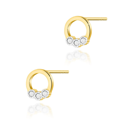 Cercei Aur 14K cu Diamante Naturale Naturale 0.052 ct