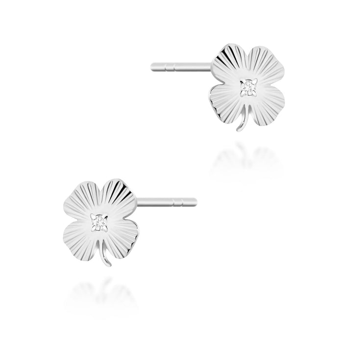 Cercei Aur 14K cu Diamante Naturale Naturale 0.01 ct
